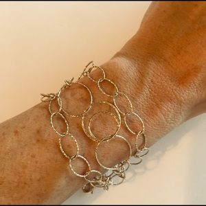 Lord & Taylor 18k Sterling 3-Strand Bracelet NWT